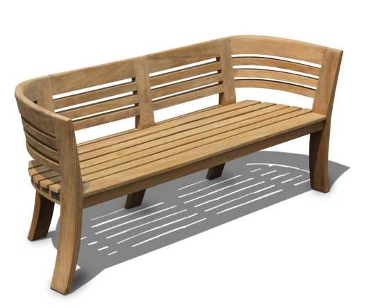 Above view of Bloomsbury Teak 4 Seater Deco Garden Bench