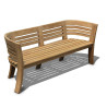 Above view of Bloomsbury Teak 4 Seater Deco Garden Bench