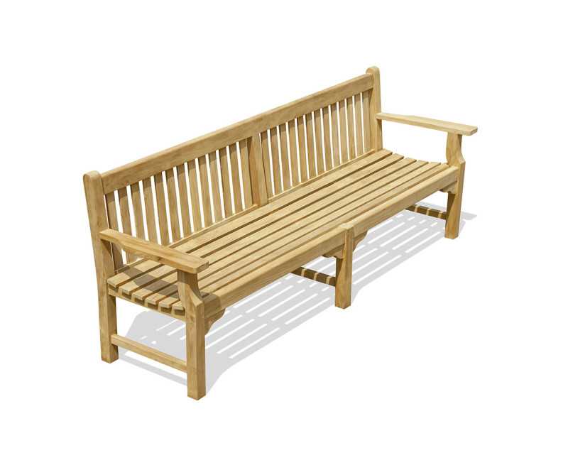 Turners Teak Park Bench - 2.4m