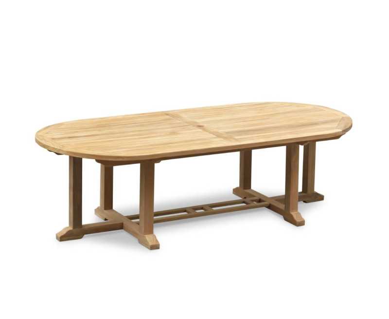 Winchester Teak Oval Garden Table - 1.2 x 2.6m