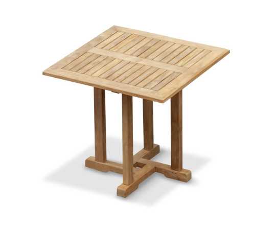 Above view of Sissinghurst Square Teak Outdoor Dining Table - 80cm