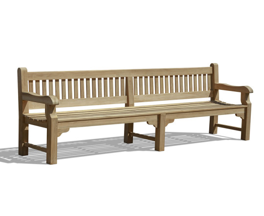 Promenade 6-8 Seater Teak Garden Bench - 3m