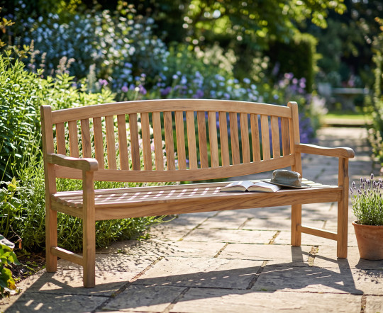 Kennington Teak 4 Seater Outdoor Bench - 1.8m