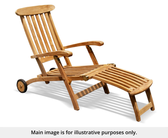 Steamer Chair with wheels - Used: Good