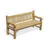 Above view of Promenade Teak Heavy Duty Garden Bench - 1.8m