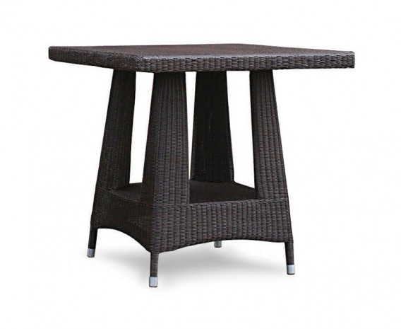 Verona Rattan Square Dining Table, Loom Weave - 80cm