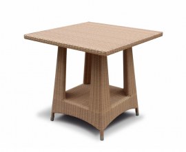 Verona Rattan Square Dining Table, Flat Weave - 80cm