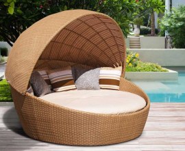 Synthetic Rattan Outdoor Daybed