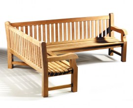 Gladstone Wooden Garden Bench L Shaped