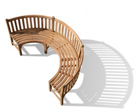 Curved Teak Bench