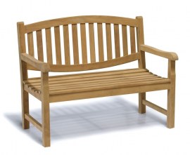 Kennington 2 Seater Teak Garden Bench - 1.2m