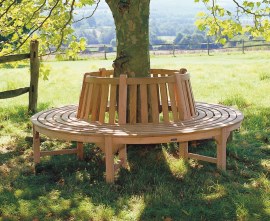 Teak Circular Tree Seat Bench - 2.2m