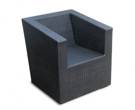 Azure Wicker Outdoor Armchair