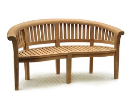 Outdoor Teak Peanut Bench