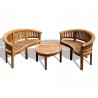 Teak Banana Coffee Table Set