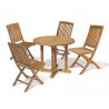 Sissinghurst 4 Seater Round 1m Dining Set with Cannes Chairs