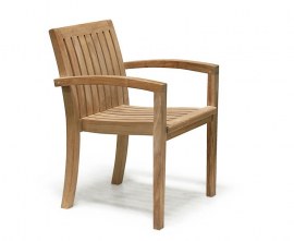 Antibes Outdoor Teak Stacking Chairs