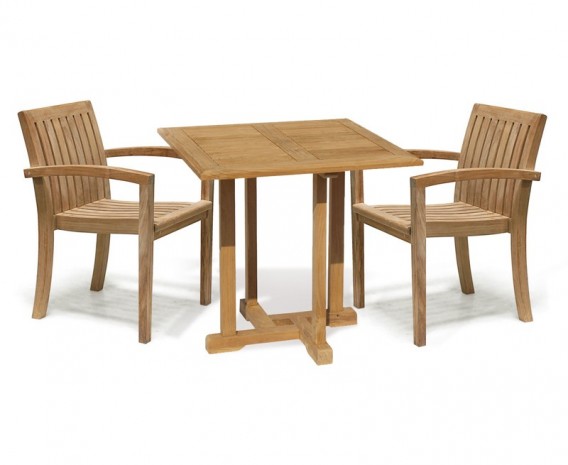 Sissinghurst 2 Seater Square 80cm Dining Set with Antibes Chairs
