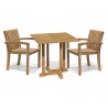 Sissinghurst 2 Seater Square 80cm Dining Set with Antibes Chairs