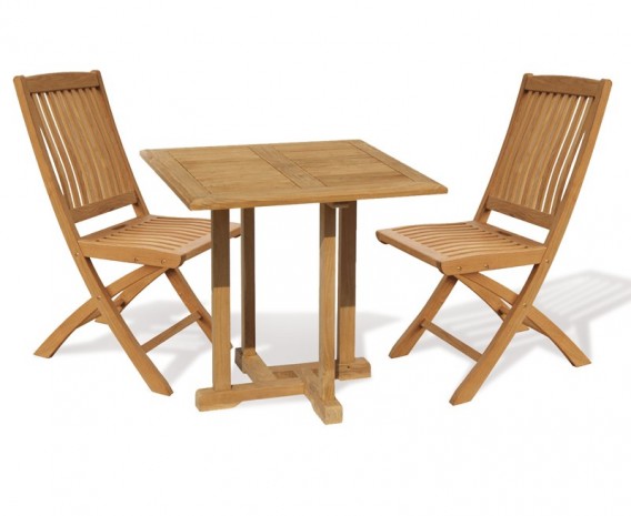 Sissinghurst 2 Seater Square 80cm Dining Set with Cannes Chairs