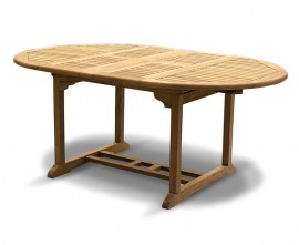 Oxburgh Teak Extending Garden Dining Table