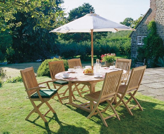 Oxburgh 6 Seater Double Leaf Extending Table with Cannes Chairs