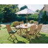 Oxburgh 6 Seater Double Leaf Extending Table with Cannes Chairs