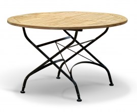 Café Round Folding Bistro Table Black – 1.2m
