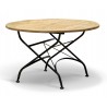 Café Round Folding Bistro Table Black – 1.2m