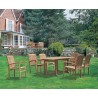 Winchester 6 Seater Teak 1.8m Rectangular Table with Cannes Armchairs