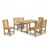 Winchester 6 Seater Teak 1.5m Rectangular Table with Gloucester Dining Chairs