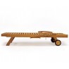 Teak Lay Flat Sun Lounger