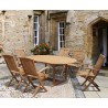 Oxburgh 6 Seater Double Leaf Extending Table with Cannes Armchairs