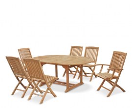 Oxburgh Teak Extendable Outdoor Dining Set