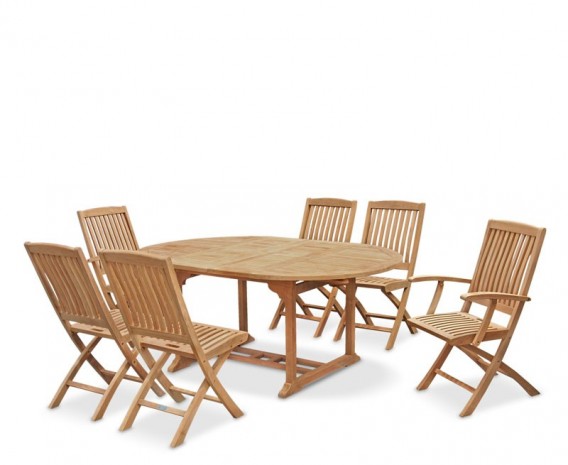 Oxburgh 6 Seater Double Leaf Extending Table with Cannes Chairs