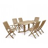Byron 6 Seater Teak 1.5m Gateleg Dining Set with Cannes Chairs