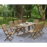 Byron 8 Seater Teak 1.8m Gateleg Dining Set with Palma Chairs