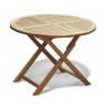 Lymington Teak Round Folding Garden Table - 1m