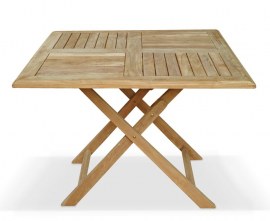 Lymington Square Teak Folding Table - 1m