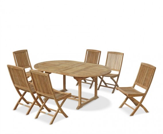 Oxburgh 6 Seater Double Leaf Extending Table with Palma Chairs