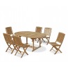 Oxburgh 6 Seater Double Leaf Extending Table with Palma Chairs