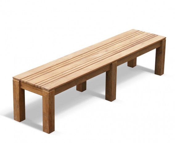 Mita Teak Backless Garden Bench - 2m