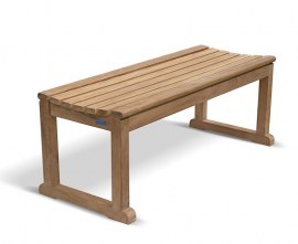 Tavistock Teak Backless Garden Bench - 1.2m