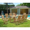 Byron 8 Seater Teak 1.8m Gateleg Dining Set with Palma Armchairs