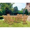 Byron 8 Seater Teak 1.8m Gateleg Dining Set with Cannes Armchairs