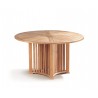 Richmond Teak Contemporary Round Garden Table - 1.3m