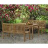 Hampton 6 Seater Rectangular 1.5m Dining Set with York Benches