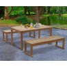 Hampton 6 Seater Rectangular 1.5m Dining Set with Tavistock Benches