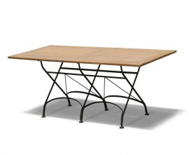 Café Rectangular Folding Bistro Table Black - 1.8m