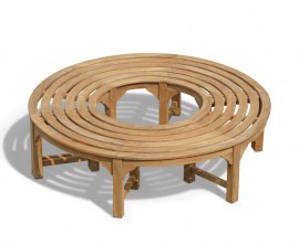 Saturn Round Backless Tree Seat, Teak Circular Tree Bench – 1.6m